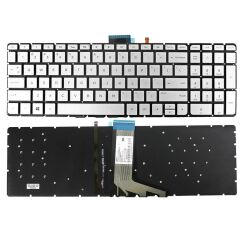 Hp Envy 15-W100Nt, 15-W101Nt Notebook Klavyesi, Silver, Gri TR - IŞIKLI