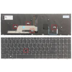 Hp ZBook 15 G5 Notebook Klavyesi, Laptop Tuş Takımı (Siyah TR) Işıklı / KL0333V2LD