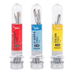 Mate Luna Micro Samsung Tüp Kablo 2.4Amper 1M Tüp Hasır Kablo