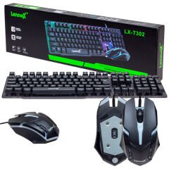 Lennox LX-T302, Deiog DY-T302 Bright  Işıklı Gaming Klavye Mouse SET (RGB)