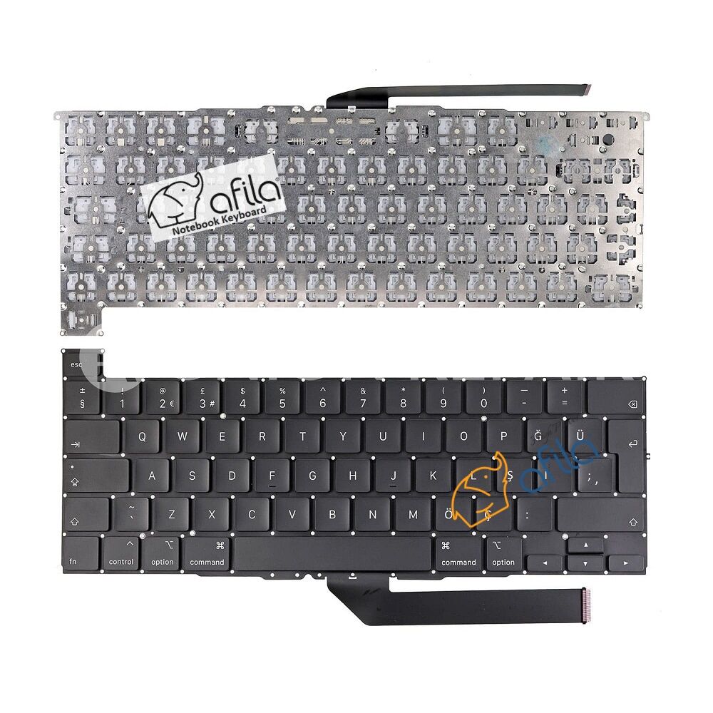 Apple MacBook Pro A2141 (2019) Notebook Klavyesi, Laptop Tuş Takımı (Siyah TR) Büyük ENTER / NBKL1060