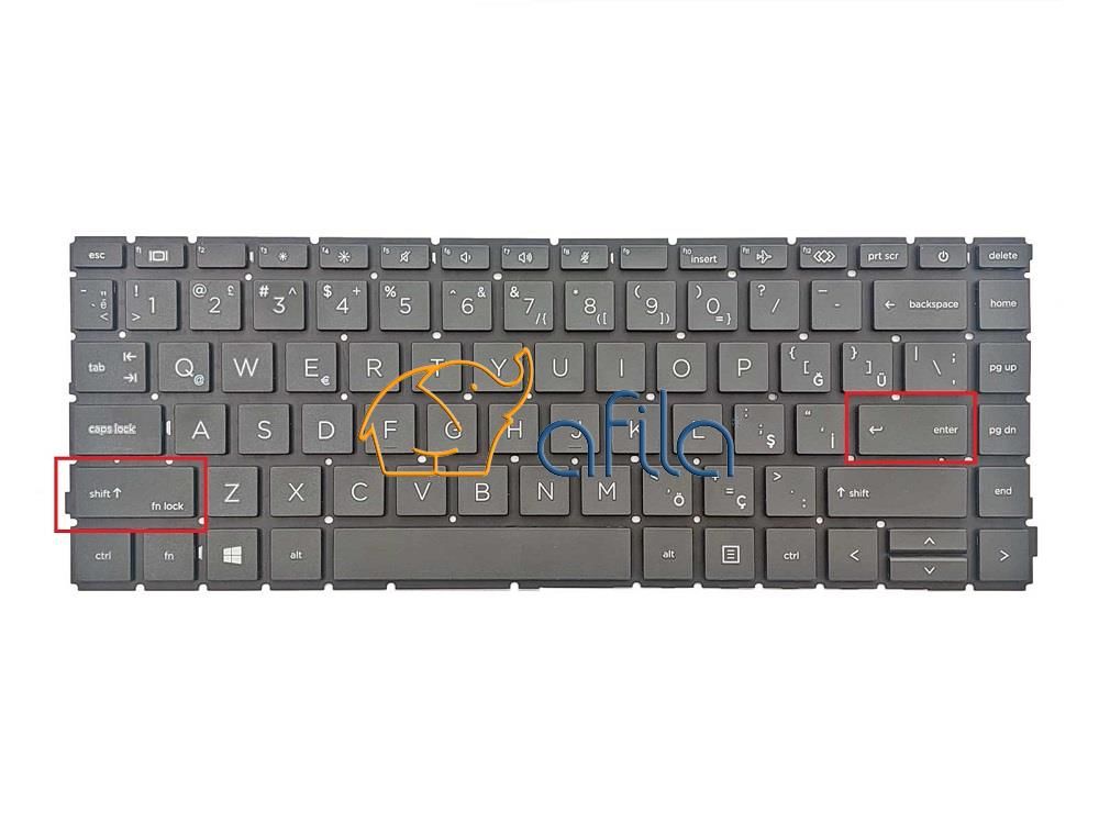 HP ProBook 440 G8 (32M52EA03) Notebook Klavyesi (Siyah TR) - Küçük ENTER