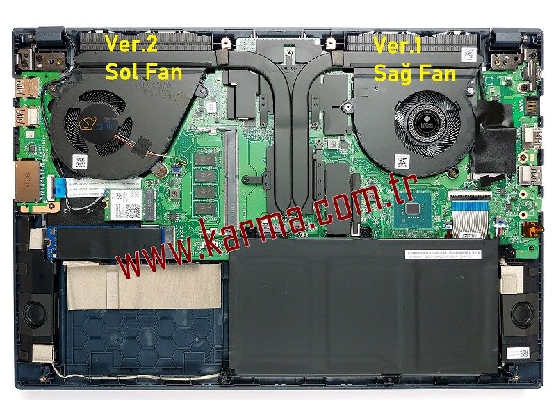 Asus VivoBook 15 X571LI-AL078T Notebook uyumlu GPU VGA Ekran Kartı Fanı Ver.2 (Sol Fan)