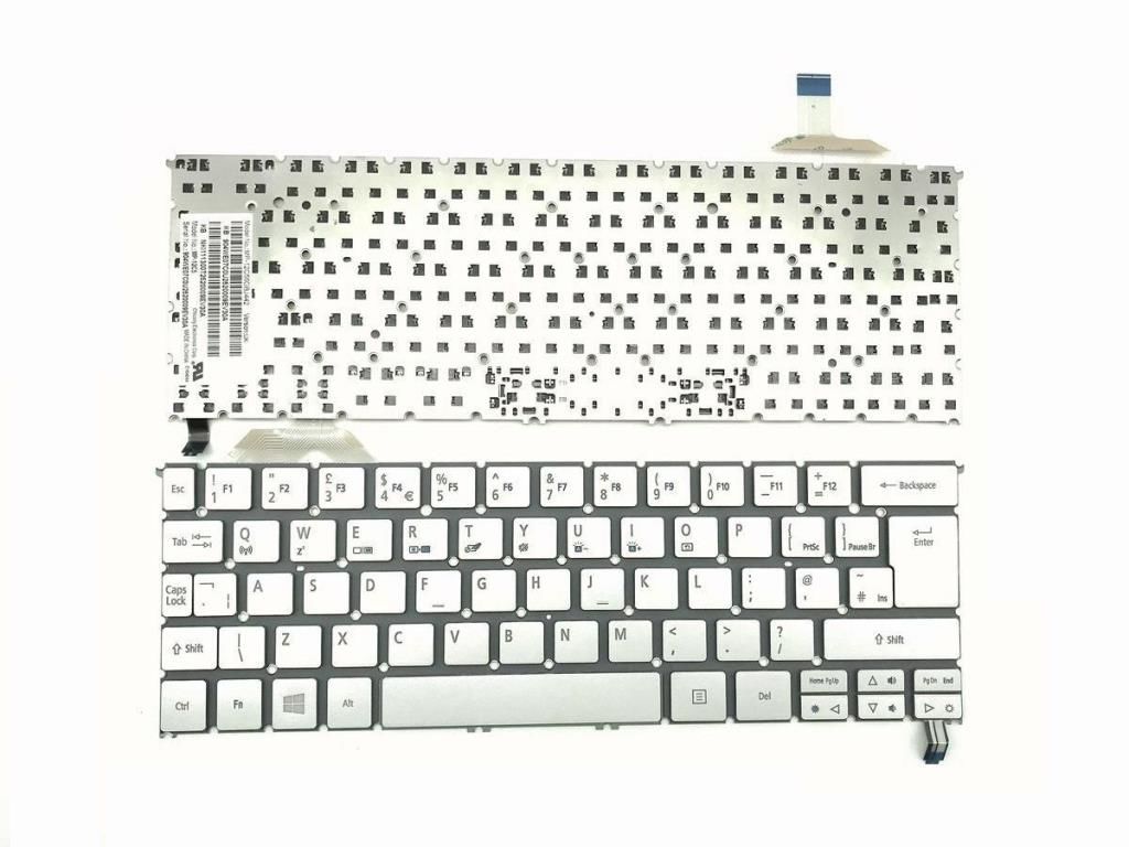 Acer S7-391-6822 3317U Notebook Klavyesi - Silver - TR - Işıklı