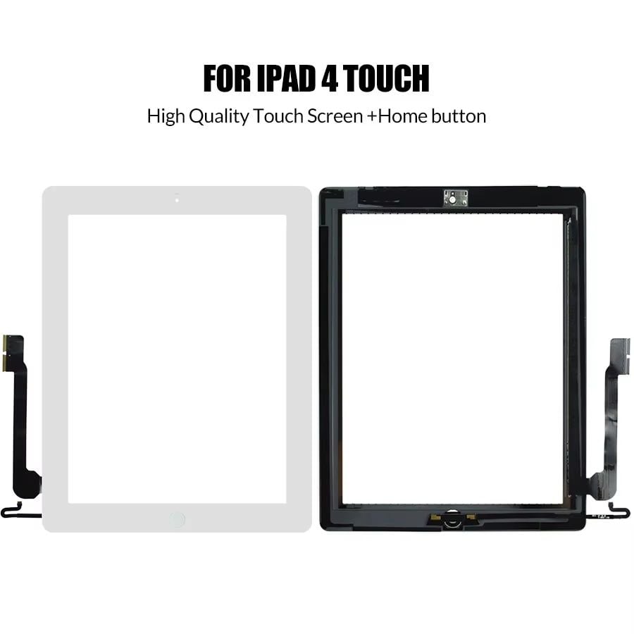 iPad 4 9.7 inç Dokunmatik Ekran Panel - Beyaz Home Tuşlu A1458 A1459 A1460 - ORJİNAL