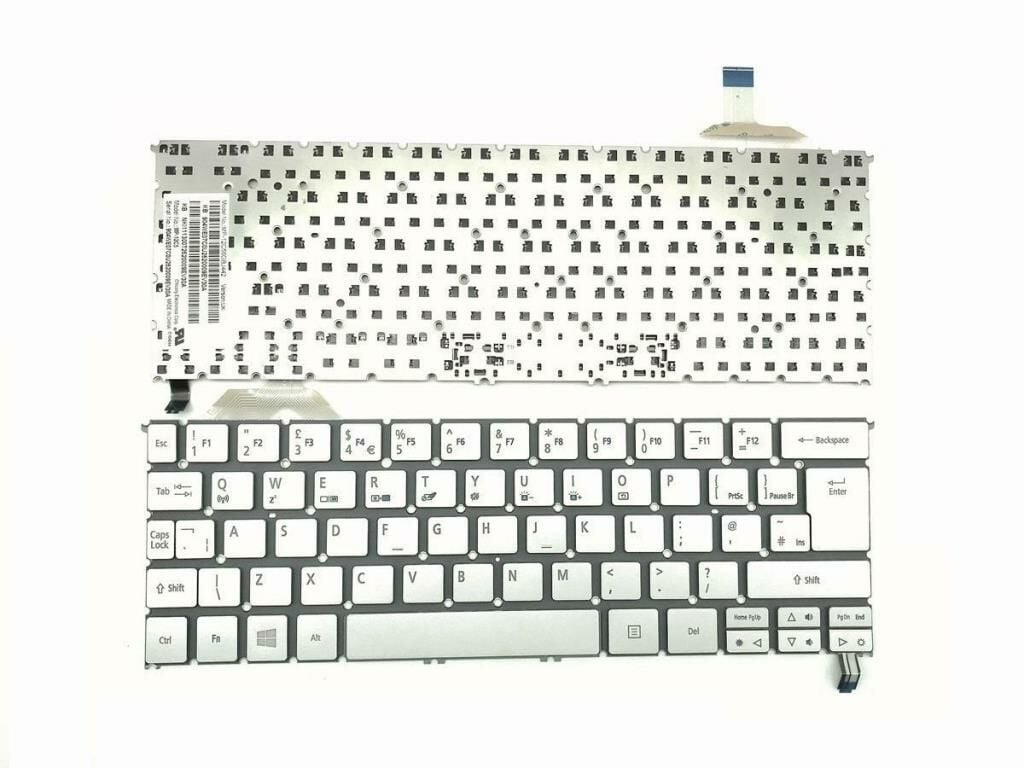 Acer Aspire s7  S7-391 Notebook Klavyesi - Silver - TR - Işıklı