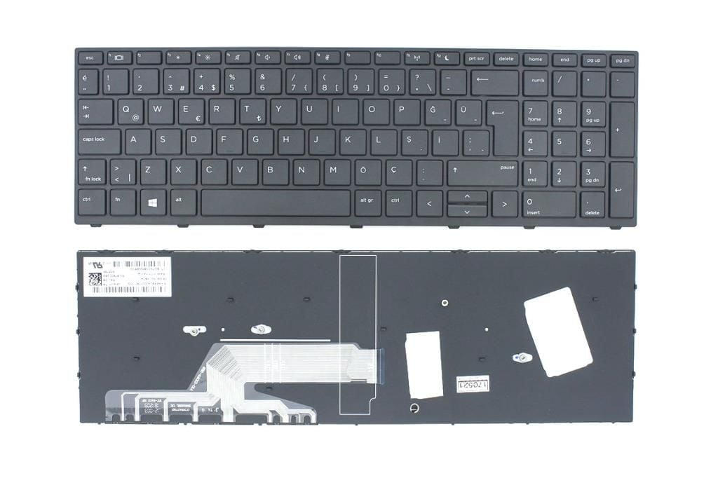 HP ProBook 650 G4 650 G5 Notebook Klavye / Siyah - TR