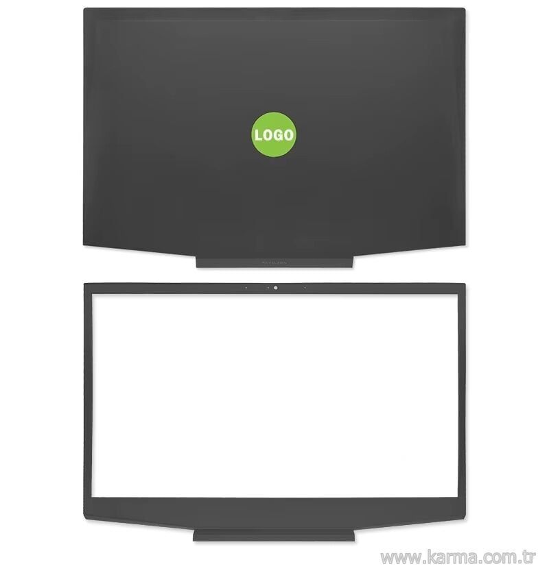 HP Pavilion Gaming 15-CX0017nt uyumlu Notebook Cover, Bezel SET (Yeşil Logo)