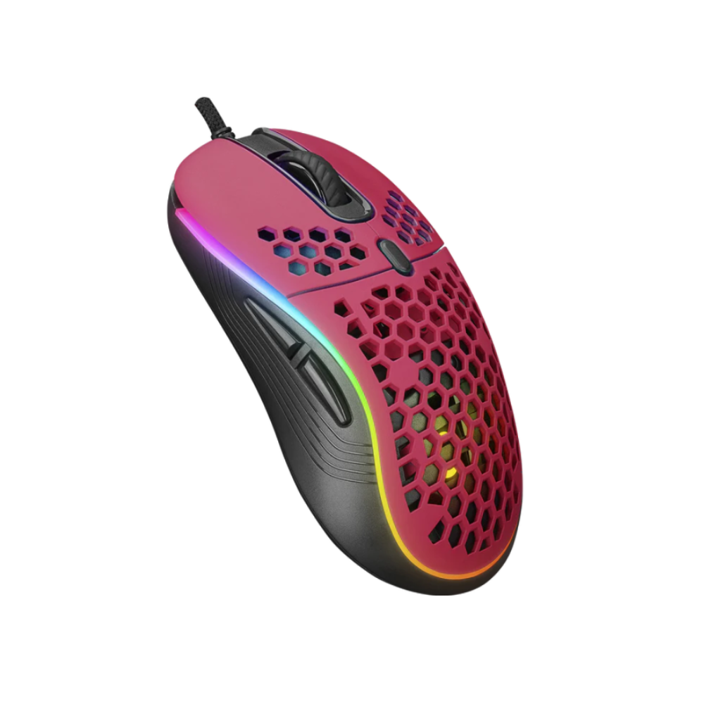 Rampage MX-R85 GENTLE 6400dpi Kırmızı RGB Ledli Süper Hafif Makrolu Gaming Oyuncu Mouse