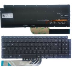 Dell P101F, P101F001 Notebook Klavyesi Siyah TR / ışıklı
