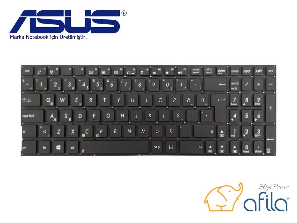 Asus R753U R753UB Klavye Tuş Takımı (Siyah TR)