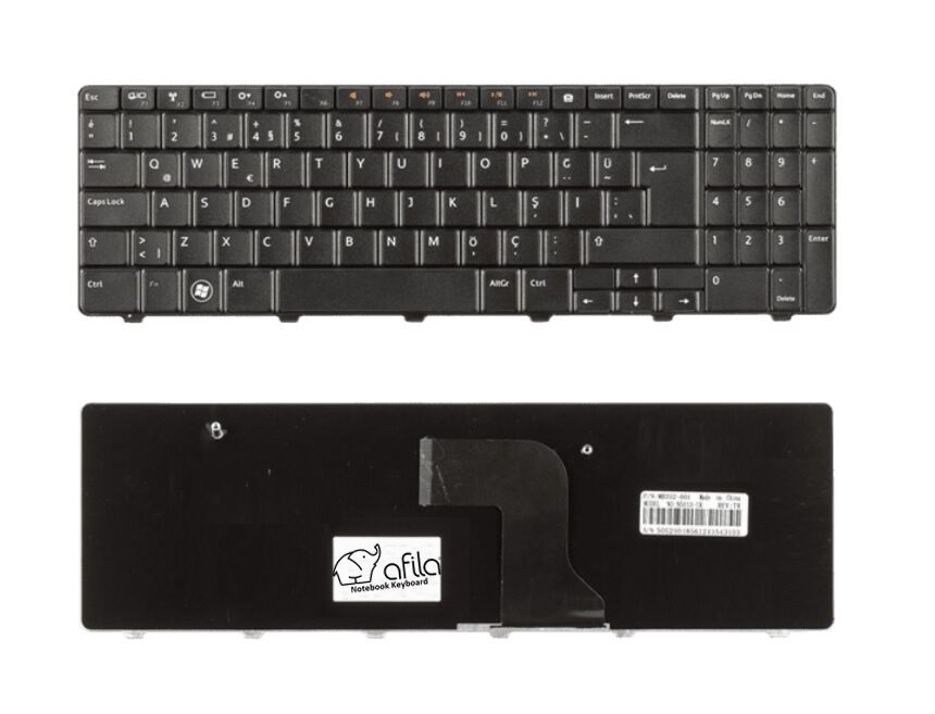 Dell 90.4EM07.S01, 90.4EM07.S0T  Klavyesi (Siyah TR)