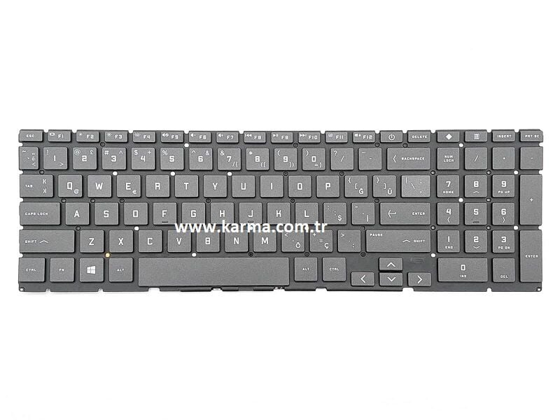 HP Victus 16-d1042nt (68P27EA01) Notebook Klavyesi, Siyah TR - ışıklı