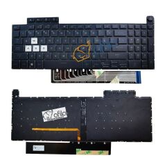 Asus TUF Gaming A15 (2023) FA507XI-LP042-Zi022 uyumlu Notebook Klavyesi (Siyah TR) RGB ışıklı