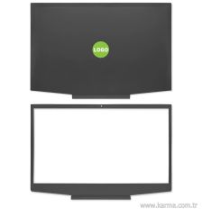 HP Pavilion Gaming 15-CX0042nt (9FC22EA) uyumlu Notebook Cover, Bezel SET (Yeşil Logo)