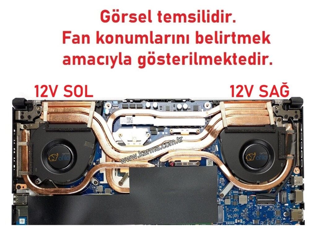 Asus TUF Gaming A15 FA507RE-HN084 Notebook GPU, Ekran Kartı Fanı (Ver.2 - 12V)