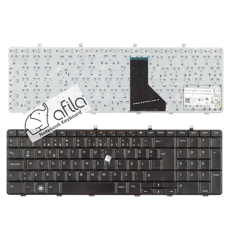 Dell inspiron 1564, 1764, 016P7K, 0RXRX7, 0XHKKF Notebook Klavyesi - Siyah TR