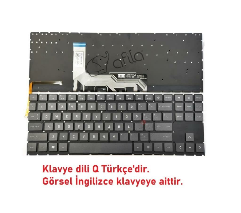 Hp Omen 15-EK0007NT 3A699EA Notebook Klavyesi (Siyah TR) ışıklı