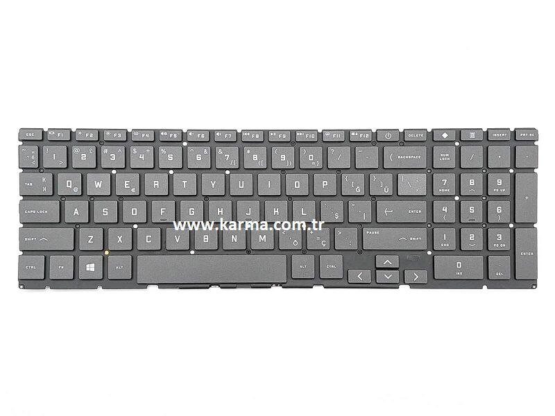 HP Victus 16-d1049nt (7H8Y3EA) Notebook Klavyesi, Siyah TR - ışıklı
