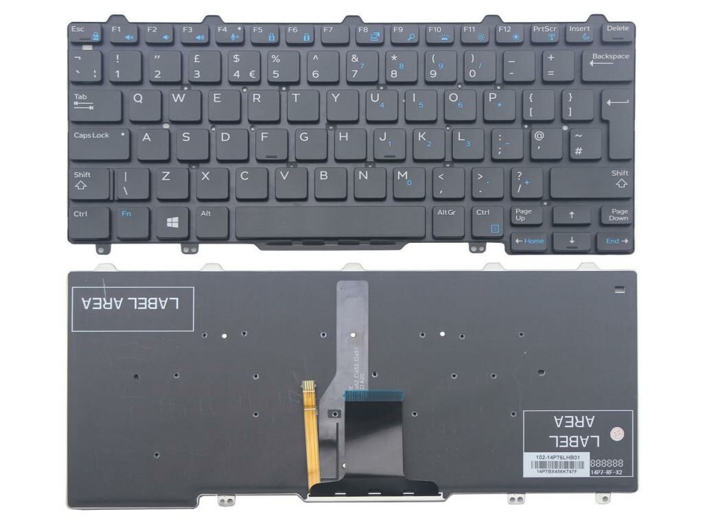 Dell Latitude E5270 E7270 Notebook Klavyesi, Laptop Tuş Takımı (Siyah TR) Işıklı / KL0807LD