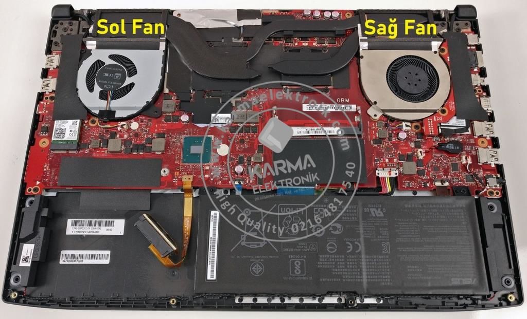 Asus GL503VM, GL503VM-ED024T Notebook Fan Sağ V3