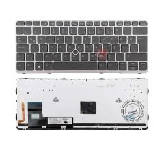 Hp Elitebook 820 G1 820 G2 Notebook Klavyesi, Siyah TR - Işıklı (Gri Çerçeveli)