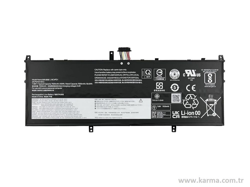 Lenovo 81XL000UGE, 81XL000VGE, 81XLCTO1W Notebook Bataryası, Laptop Pili
