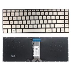 HP 240 G8 (3C2W4ES) uyumlu Notebook Klavyesi, Laptop Tuş Takımı (Silver, Gri TR) ışıklı