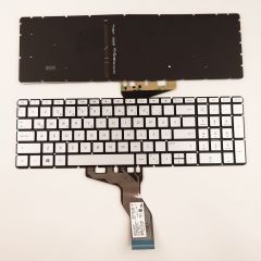 Hp Envy X360 17-ae 17m-ae 17t-ae uyumlu Klavye, Tuş Takımı (Silver, Gri TR) ışıklı