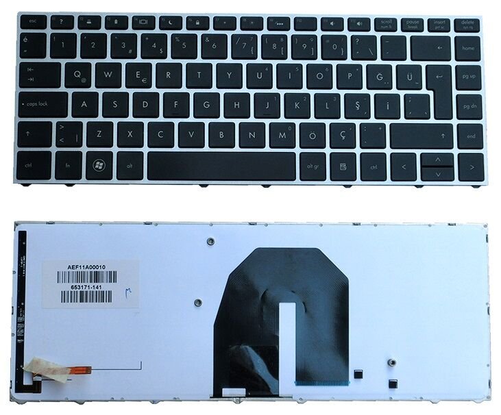 Hp ProBook 5330 5330m Notebook Klavyesi - Siyah - TR - Işıklı