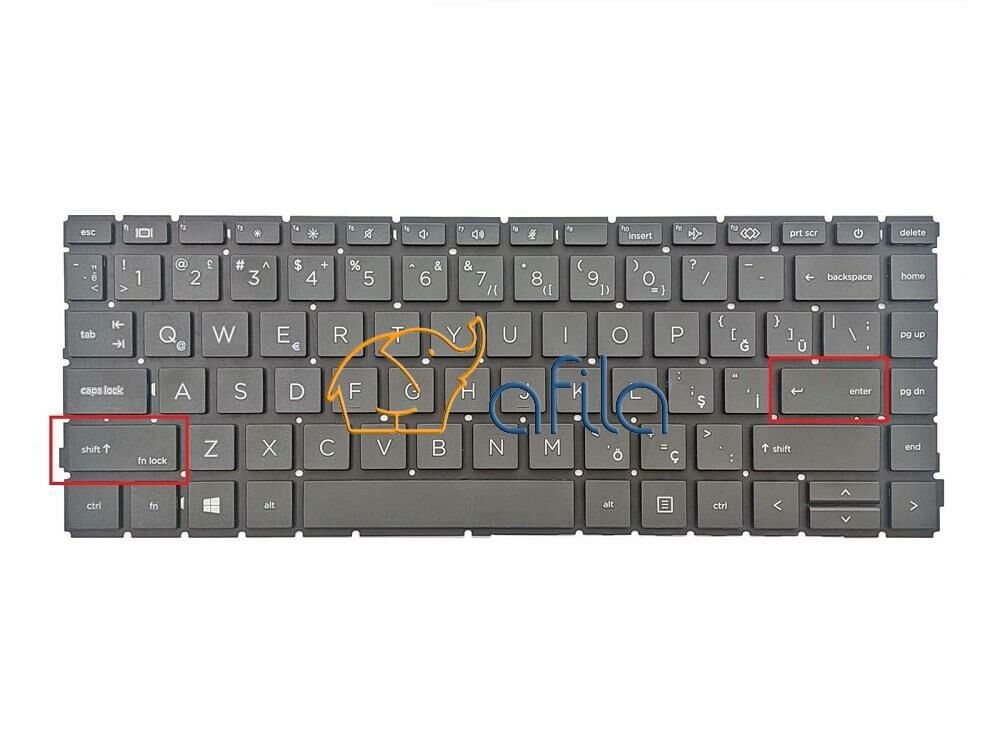 Hp ProBook 440 G9 Notebook Klavyesi (Siyah TR) - Küçük ENTER
