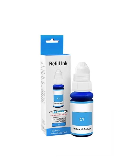 Canon Pixma G2411 Şişeli Mürekkep Mavi 70ml (Muadil)