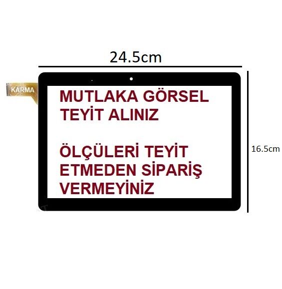 Q052D-FPC-0 uyumlu 10 inç Dokunmatik Siyah (24.5cm*16.5cm)