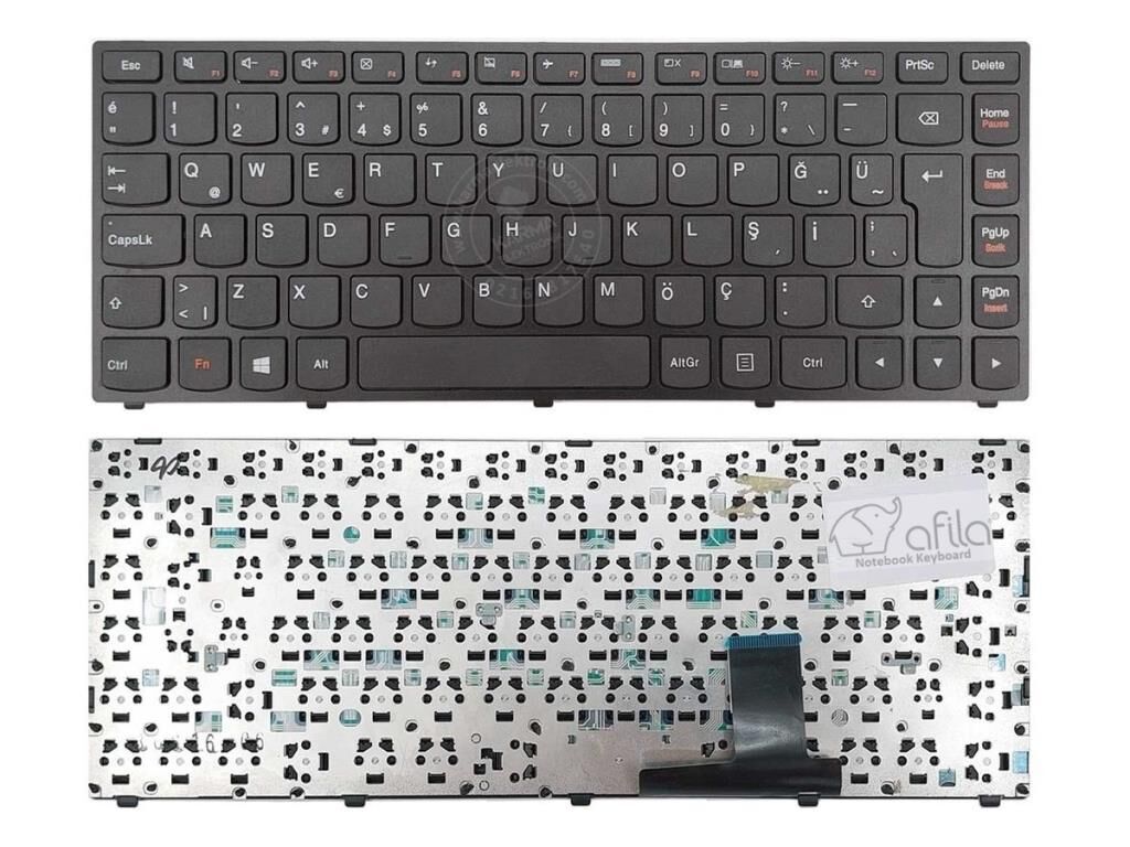 Lenovo ideapad Yoga 20175 Notebook Klavyesi - Tuş Takımı (Siyah TR)