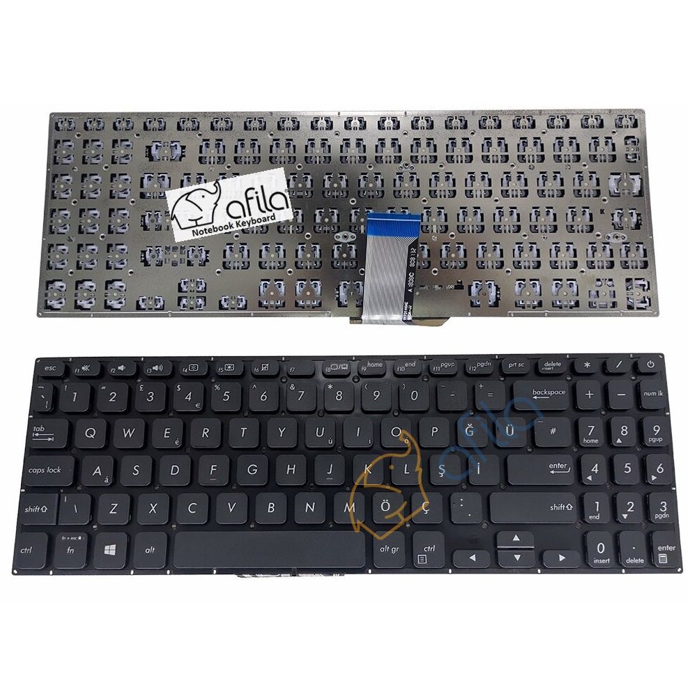 Asus Vivobook S15 S530 S530F S530FA S530FN Notebook Klavyesi, Laptop Tuş Takımı (Siyah TR)