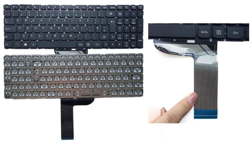 Lenovo Yoga 80R6 80N6 80N7 80ND Notebook Klavyesi - Siyah - TR