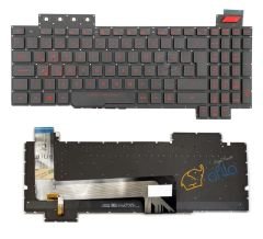 Asus Gaming FX63VD FX63VM uyumlu Notebook Klavyesi, Laptop Tuş Takımı (Siyah TR) Işıklı