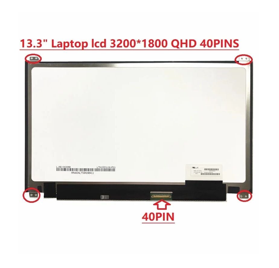 LTN133YL04-P01, LTN133YL04-P02 13.3'' Lcd Ekran, Panel 3200*1800p QHD