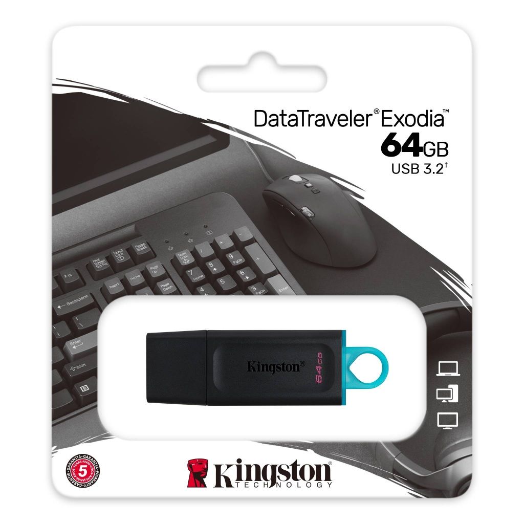 Kingston 64GB USB 3.2 DataTravel Exodia USB Flash Bellek DTX/64GB