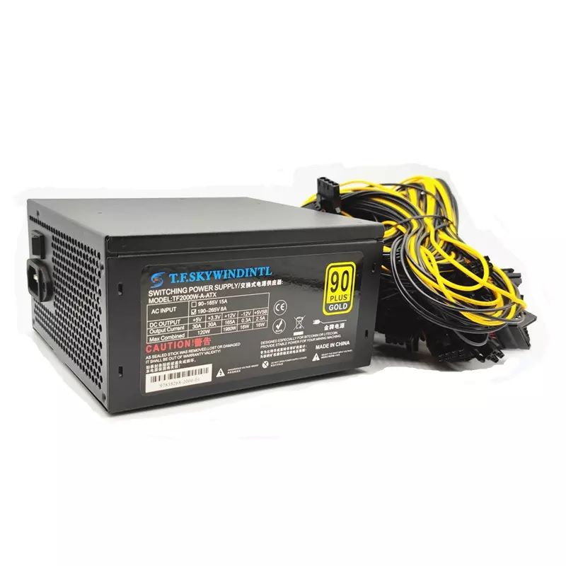 T. f. SKYWINDINTL PSU TF2000W-A-ATX 2000W 90 Plus PSU POWER SUPPLY Güç Kaynağı