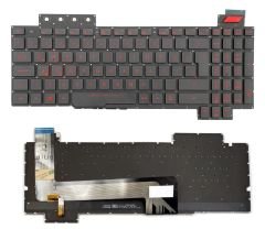 Asus FX503VD-E4168T uyumlu Notebook Klavyesi, Laptop Tuş Takımı (Siyah TR) Işıklı