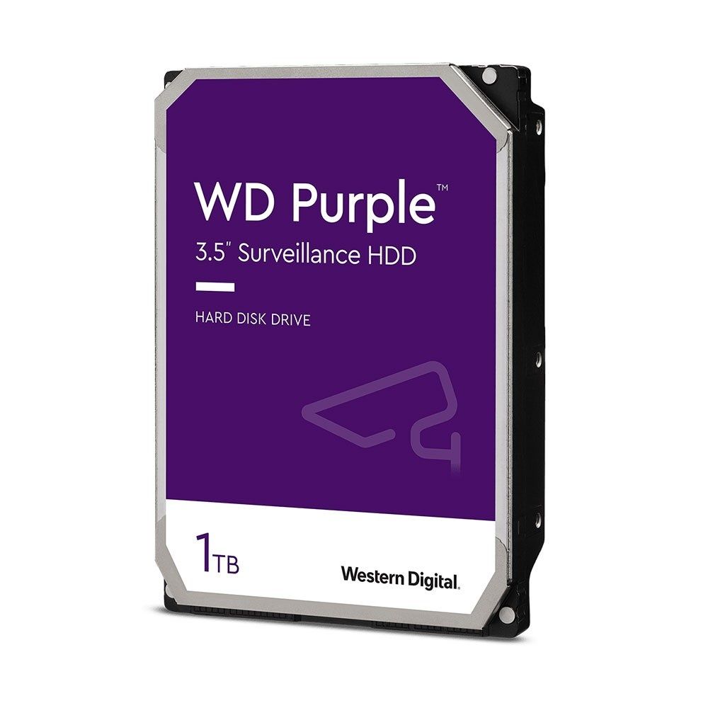 1TB 7/24 Disk 3.5'' WD PURPLE 3,5'' 64MB 5400RPM WD10PURZ, SATA 3 Güvenlik Diski (HardDisk, HDD)