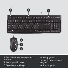 Logitech MK120 SET Q TR SIYAH Klavye 920-002560