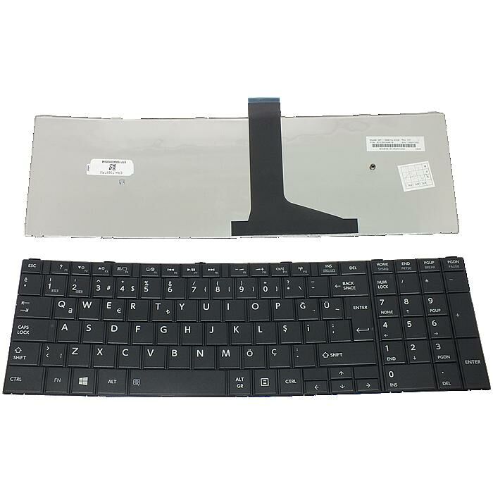 Toshiba C75-A-101, C75-A-102, C75-A-10J Notebook Klavye Siyah TR