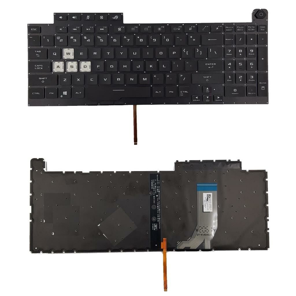 Asus G731G Notebook Klavye / Siyah - TR - Işıklı - RGB - Ver.1