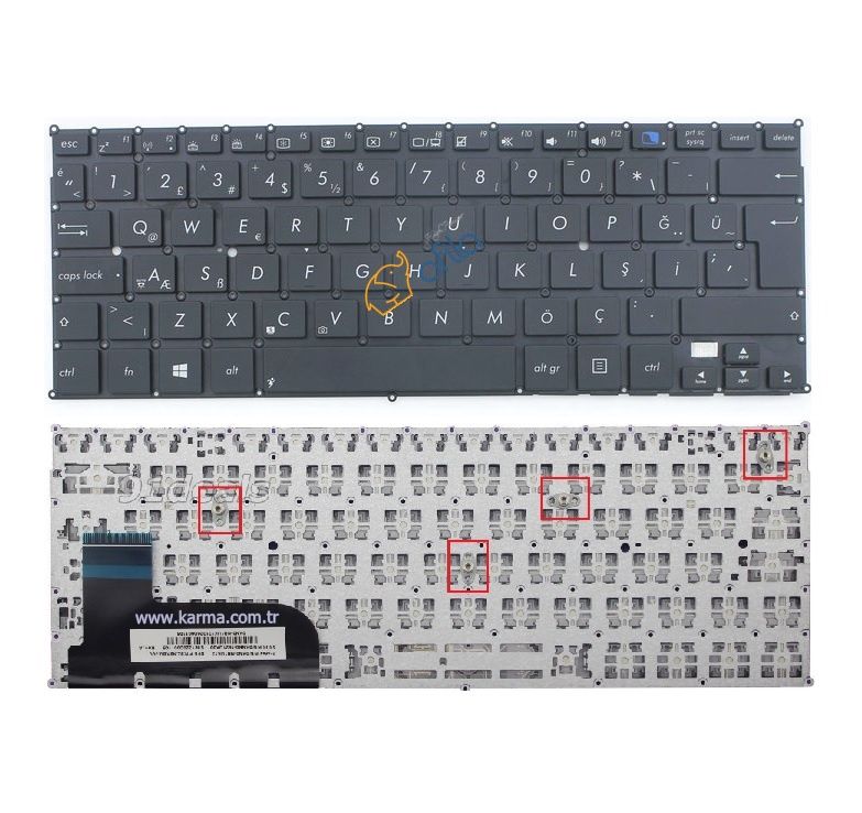 Asus Taichi 21, TAICHI21 Notebook Klavye - Tuş Takımı (Siyah TR) Backlit