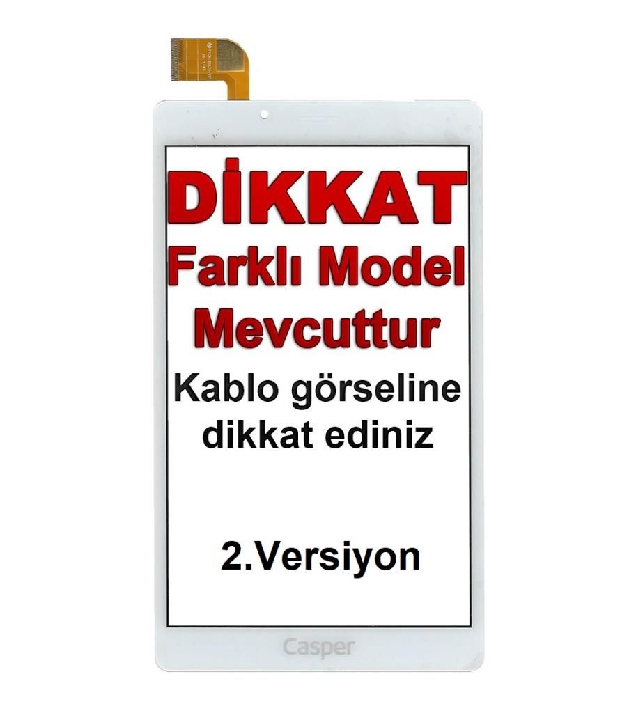 Casper Via S18 uyumlu Beyaz Dokunmatik - Ön Cam Ver.2 / FPCA-80A75-V01