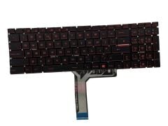 MSI GS66 Stealth 10UG-076TR msi Uyumlu Notebook Klavyesi (Siyah TR) Ver.2 / Kırmızı Tuş ışıklı
