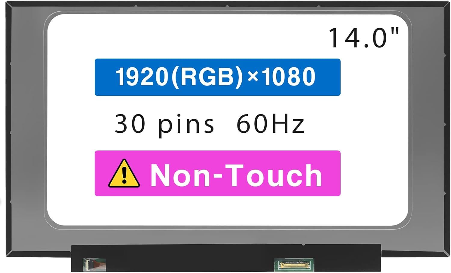 NV140FHM-N48 V8.1,NV140FHM-N48 V8.2 uyumlu Lcd Ekran Panel (IPS)