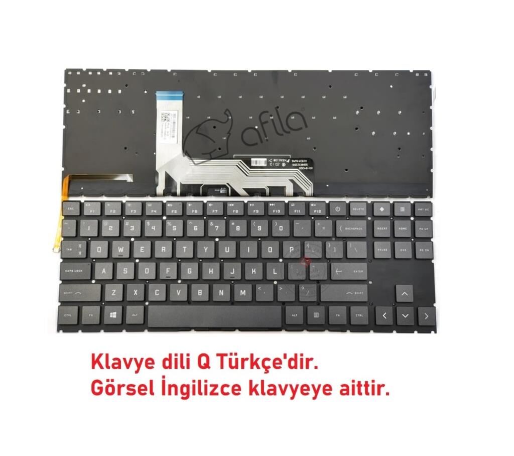 Hp Omen Gaming 16-K0023DX Notebook Klavyesi, Tuş Takımı (Siyah TR) Işıklı